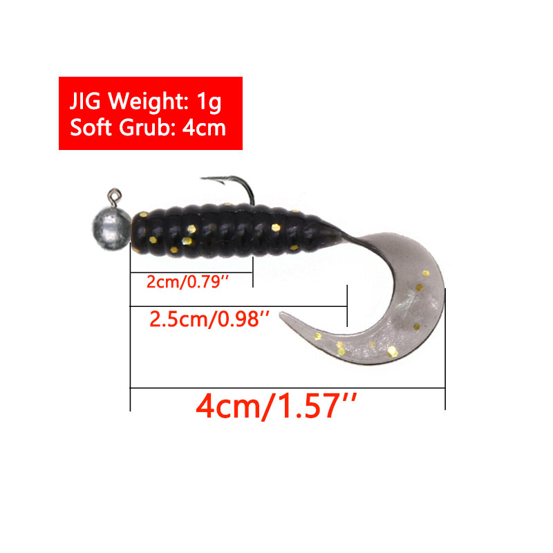 JYJ 5pcs/bag 1g jig hook with  - Fishing Lure Soft Plastic review and price
