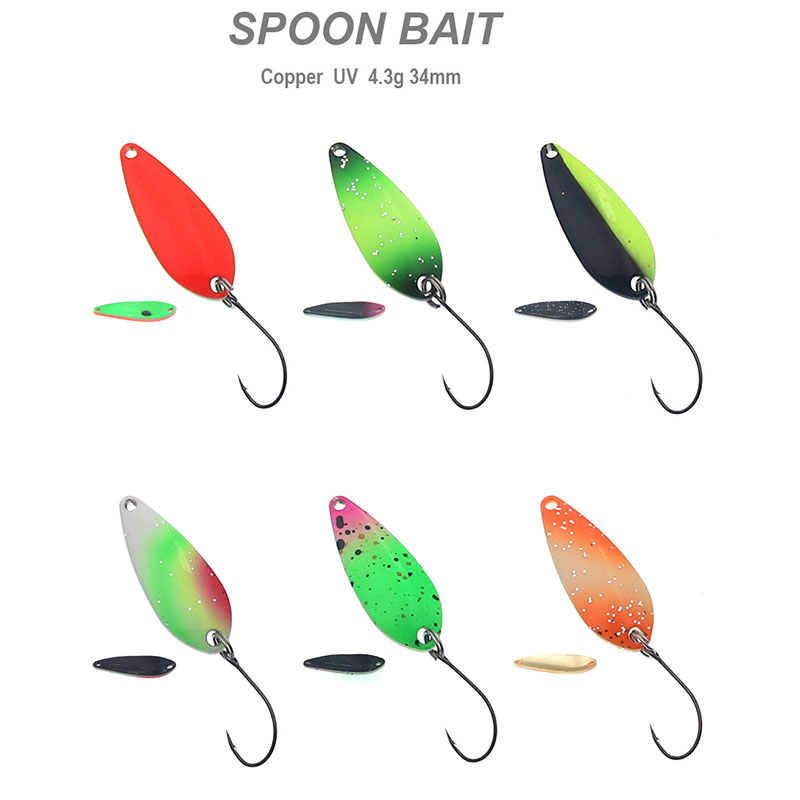 Fishing Spoon 4.3g 34mm UV Col - Fishing Lure Spoon review and price