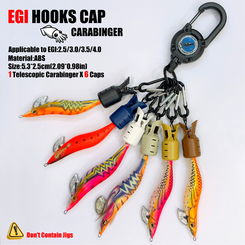 Squid Jig Hook Caps and Carabi - Fishing Lure Accessories review and price