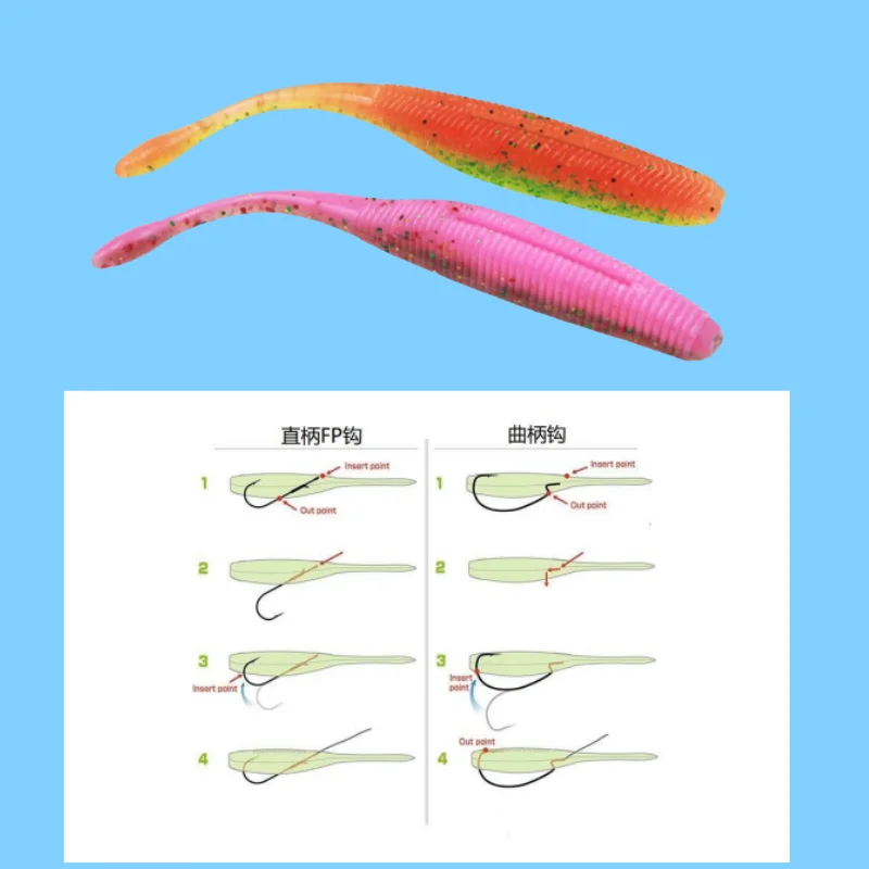 SWOLFY 5PCS Stick Worm Softbai - Fishing Lure Soft Plastic review and price